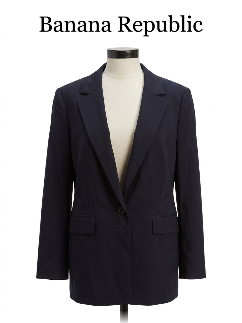 Banana Republic Women's Navy Single-Button Blazer Size 12 0263
